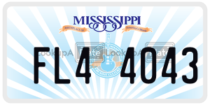 FL44043  license plate in MS
