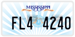 FL44240  license plate in MS