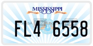 FL46558  license plate in MS