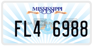 FL46988  license plate in MS