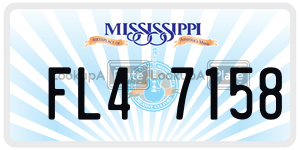 FL47158  license plate in MS