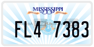 FL47383  license plate in MS
