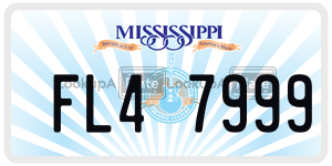 FL47999  license plate in MS