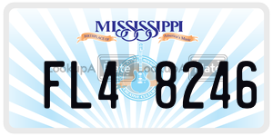 FL48246  license plate in MS