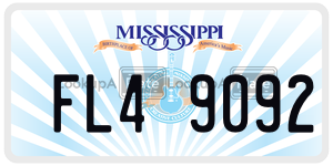 FL49092  license plate in MS