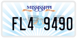 FL49490  license plate in MS