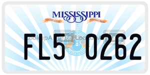 FL50262  license plate in MS
