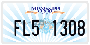 FL51308  license plate in MS