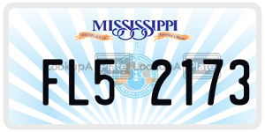 FL52173  license plate in MS