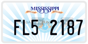 FL52187  license plate in MS