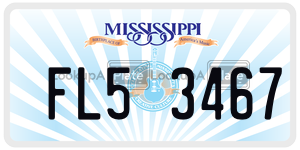 FL53467  license plate in MS