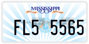 FL55565  license plate in MS