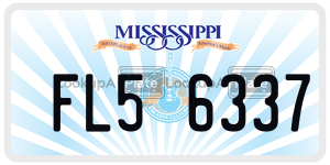 FL56337  license plate in MS