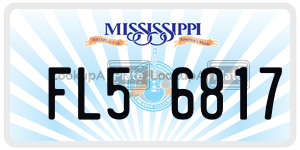 FL56817  license plate in MS