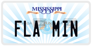 FLAMIN  license plate in MS