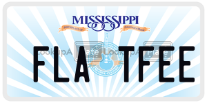 FLATFEE license plate in Mississippi