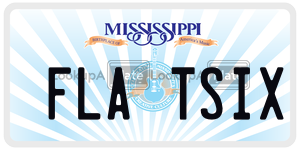 FLATSIX  license plate in MS