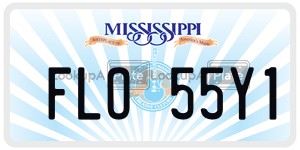 FLO55Y1  license plate in MS
