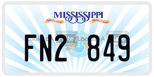 FN2849  license plate in MS
