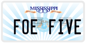 FOEFIVE  license plate in MS
