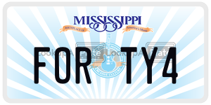 FORTY4  license plate in MS