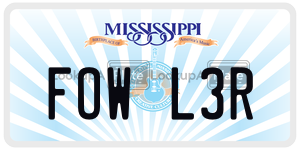 FOWL3R  license plate in MS