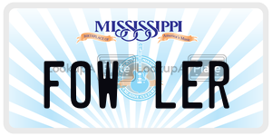 FOWLER  license plate in MS