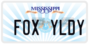 FOXYLDY  license plate in MS