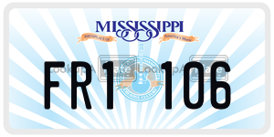 FR1106  license plate in MS