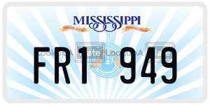 FR1949  license plate in MS
