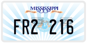 FR2216  license plate in MS