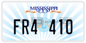 FR4410 license plate in Mississippi