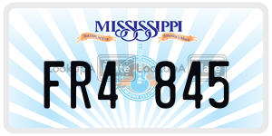 FR4845 license plate in Mississippi
