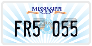 FR5055  license plate in MS