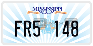 FR5148  license plate in MS