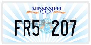 FR5207  license plate in MS