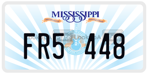 FR5448  license plate in MS