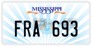 FRA693  license plate in MS