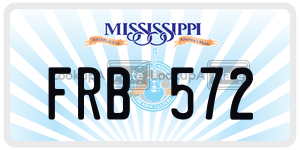 FRB572  license plate in MS