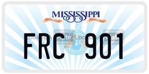 FRC901  license plate in MS
