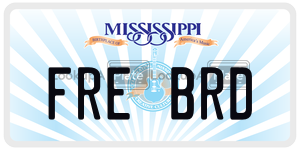 FREBRD  license plate in MS