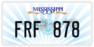 FRF878  license plate in MS