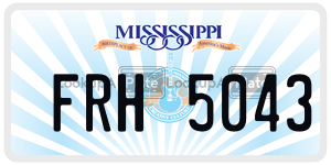 FRH5043 license plate in Mississippi