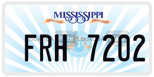 FRH7202  license plate in MS