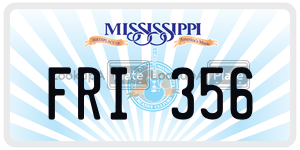 FRI356  license plate in MS