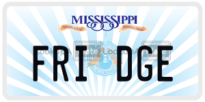 FRIDGE  license plate in MS