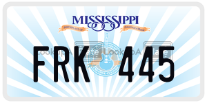 FRK445  license plate in MS