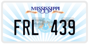 FRL439  license plate in MS