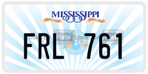 FRL761  license plate in MS