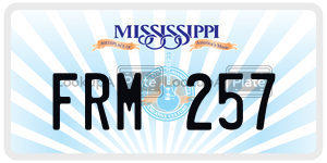 FRM257  license plate in MS